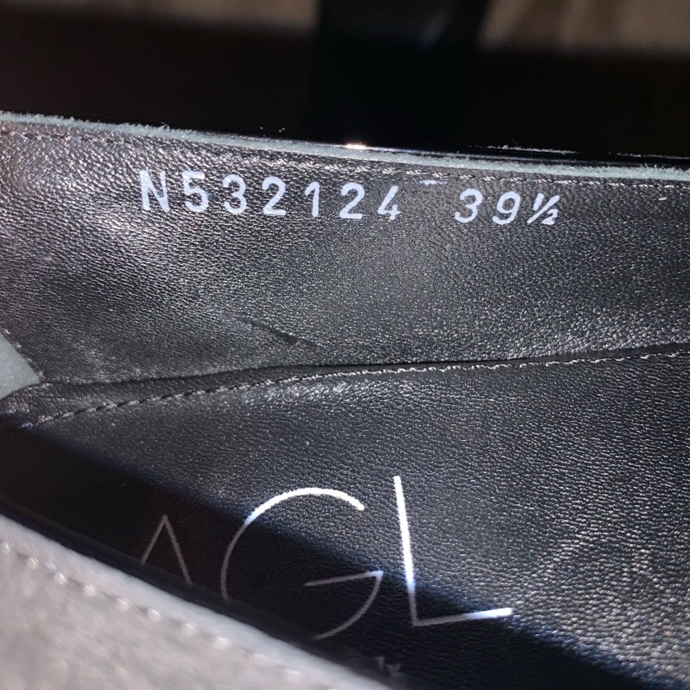 AGL Notch Ballet Flat In Black Texture - Picture 8 of 8